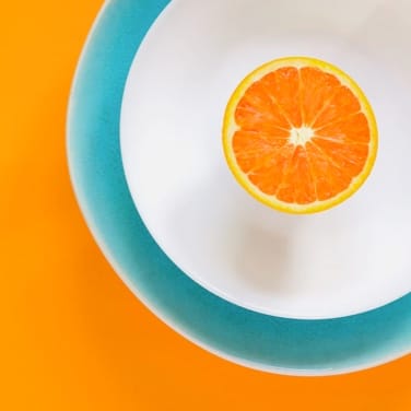 Image of orange on a plate